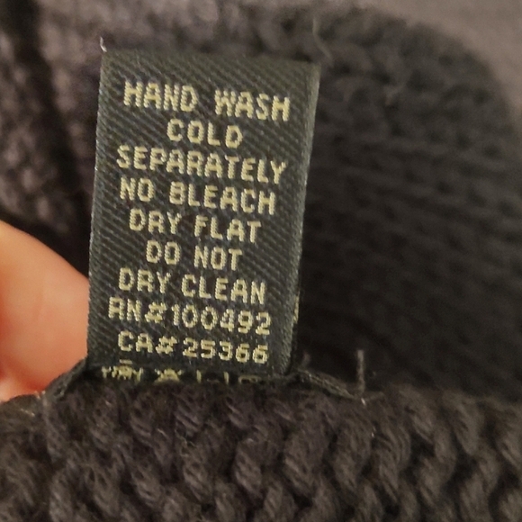 PURE | Original HANDKNIT Button Wrap | Soft 100% Knit Cotton Dark Navy Blue  OS - Picture 8 of 14